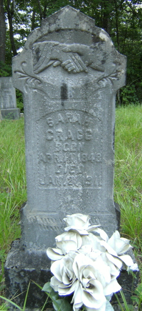 Sarah Cragg, Powell Gap Cemetery, Rabun Co., GA